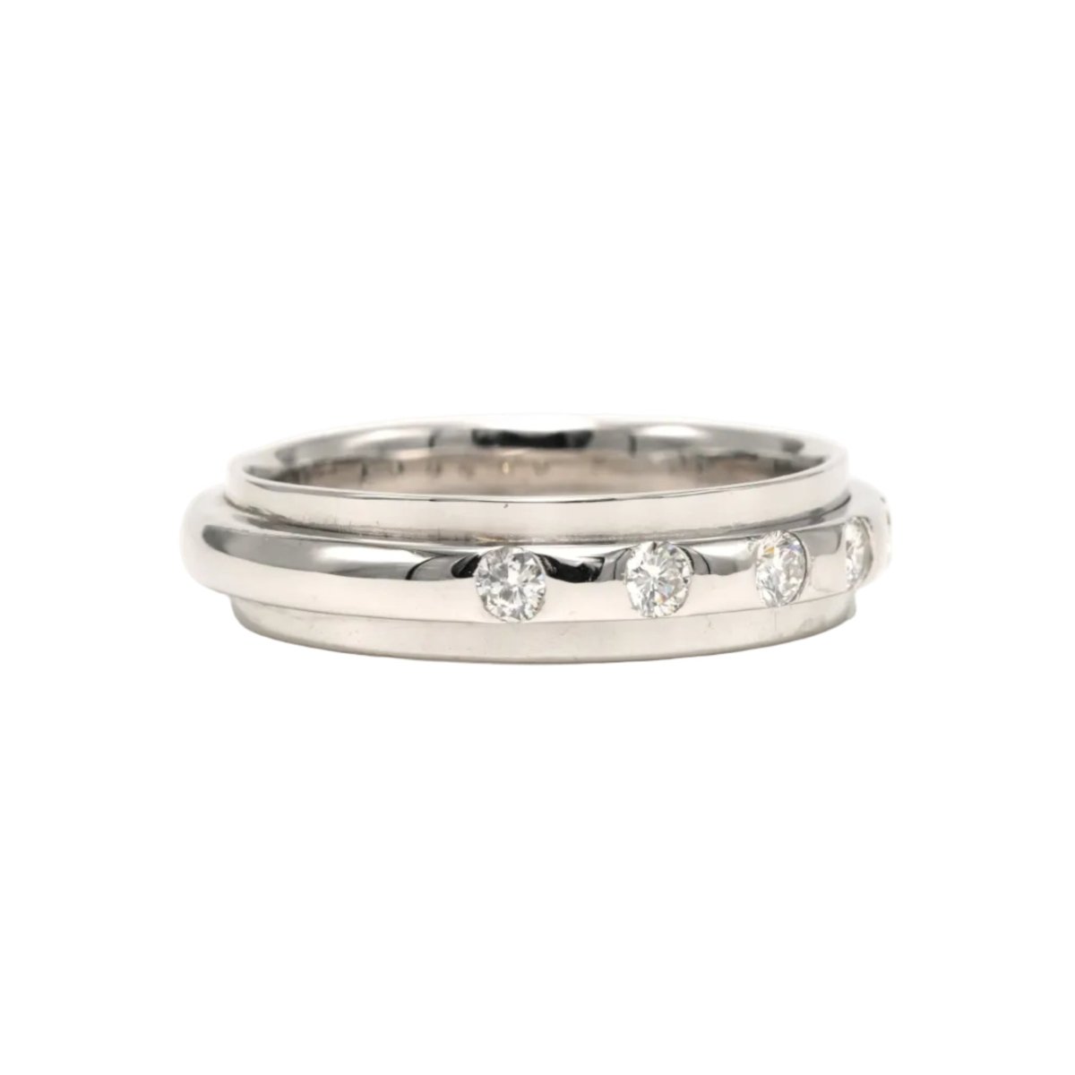 Bague Alliance en or blanc et diamants - Castafiore