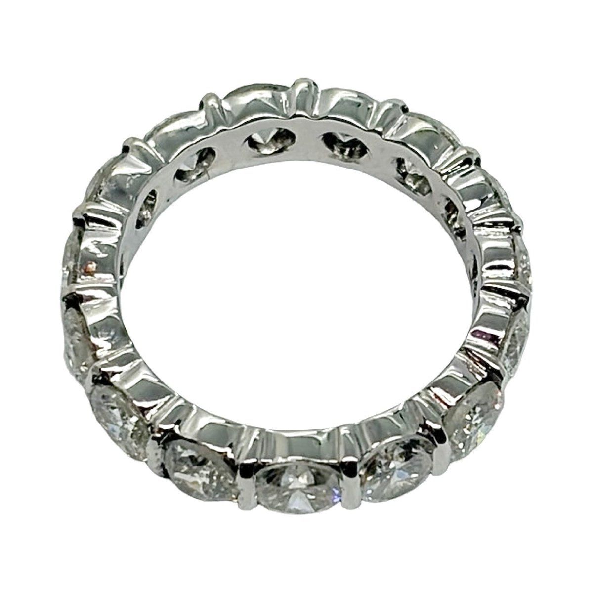 Bague Alliance en or blanc et diamants - Castafiore