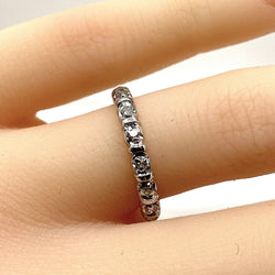 Bague Alliance en or blanc et diamants - Castafiore