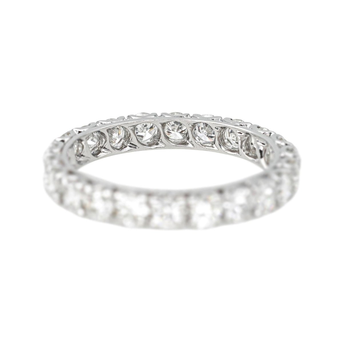 Bague Alliance en or blanc et diamants - Castafiore