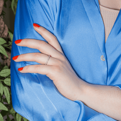 Bague Alliance en or blanc et diamants - Castafiore