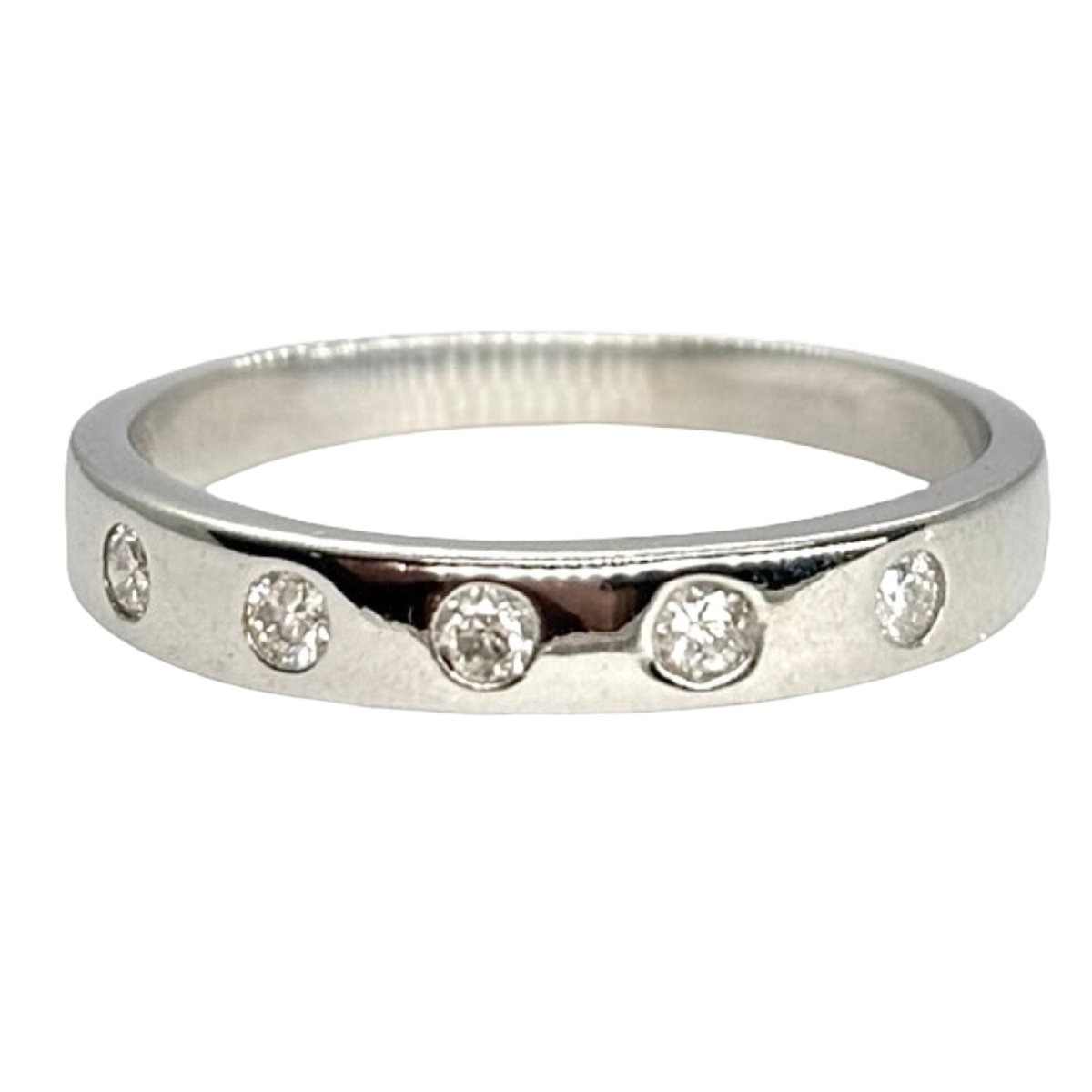 Bague Alliance en or blanc et diamants - Castafiore