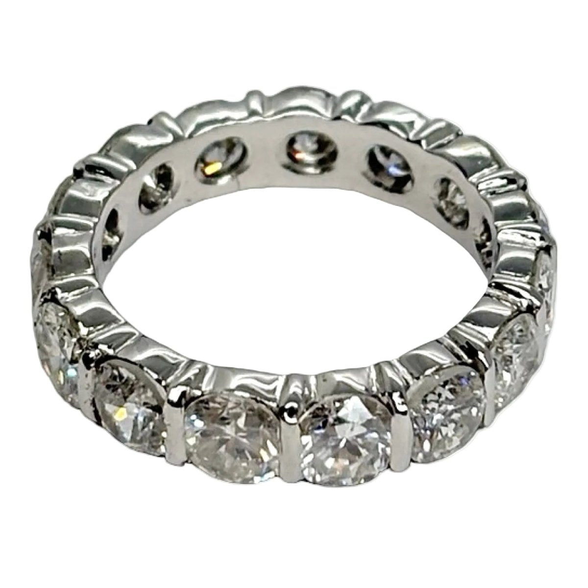 Bague Alliance en or blanc et diamants - Castafiore