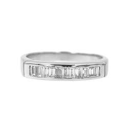 Bague Alliance en or blanc et diamants - Castafiore