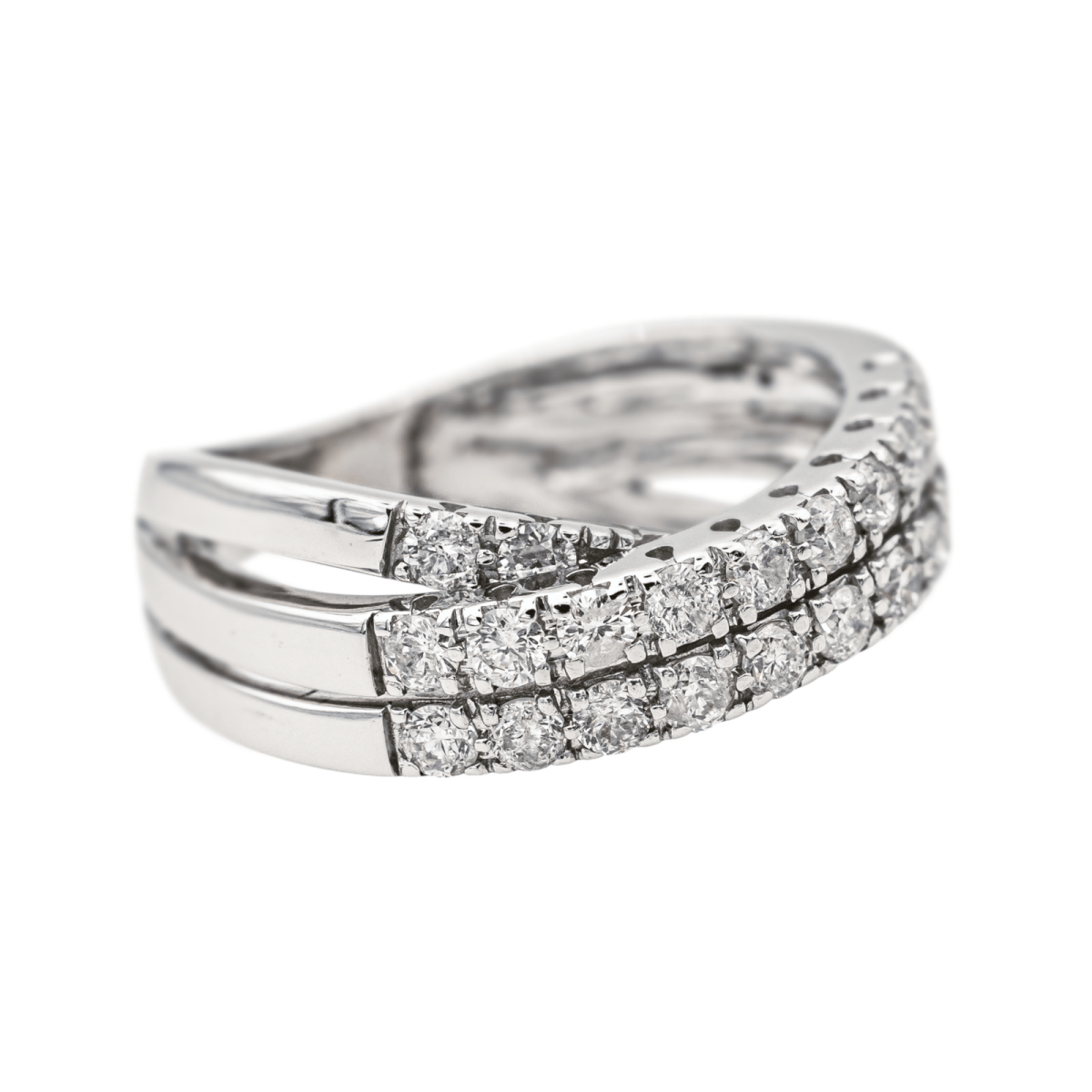 Bague Alliance en or blanc et diamants - Castafiore