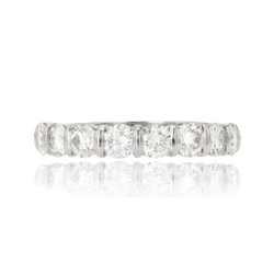 Bague Alliance en or blanc et diamants - Castafiore