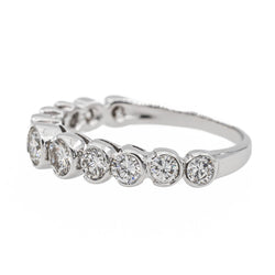 Bague Alliance en or blanc et diamants - Castafiore