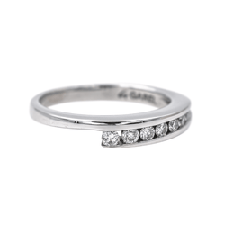 Bague Alliance en or blanc et diamants - Castafiore
