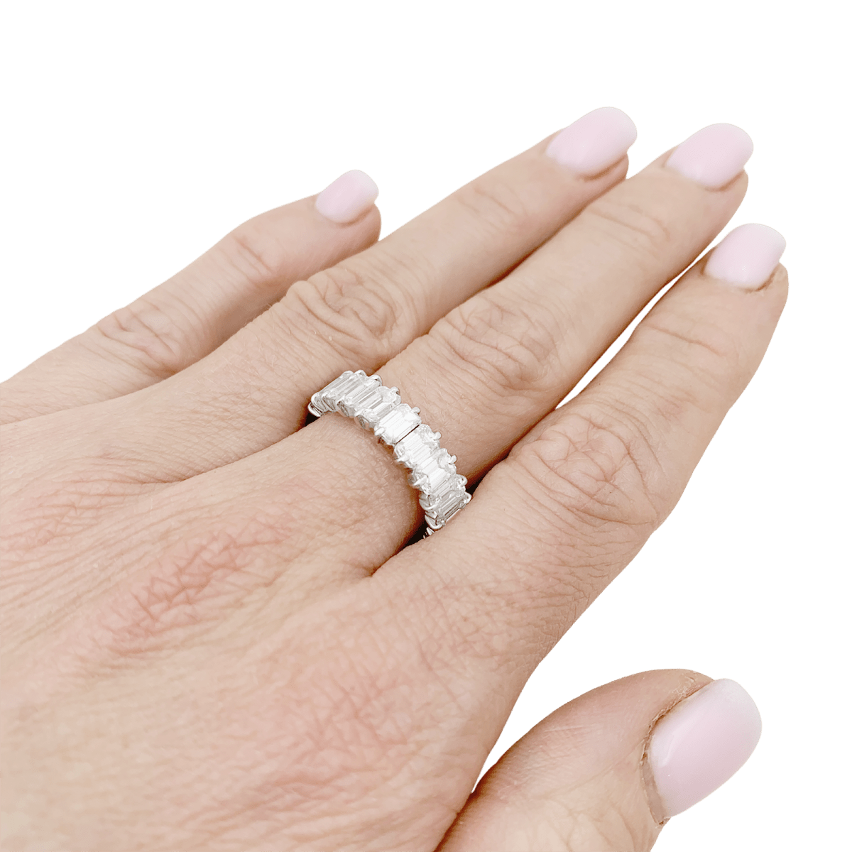 Bague Alliance en or blanc et diamants - Castafiore
