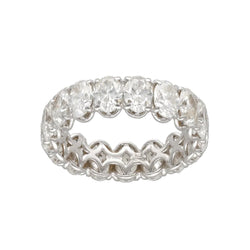 Bague Alliance en or blanc et diamants - Castafiore