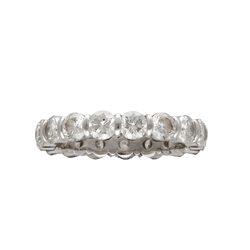 Bague Alliance en or blanc et diamants - Castafiore