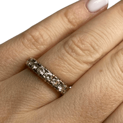 Bague Alliance en or blanc et diamants - Castafiore