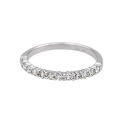 Ring White gold half wedding ring diamond