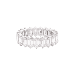 Bague Alliance en or blanc et diamants - Castafiore