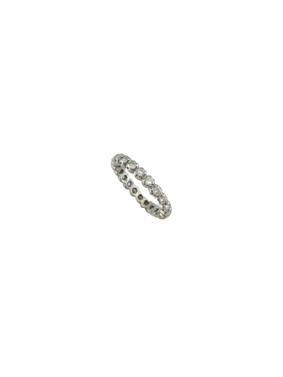 Bague Alliance en or blanc et diamants - Castafiore