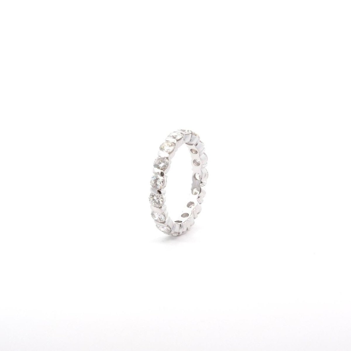 Bague Alliance en or blanc et diamants - Castafiore