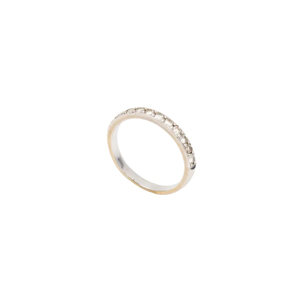 Bague Alliance en or blanc et diamants - Castafiore