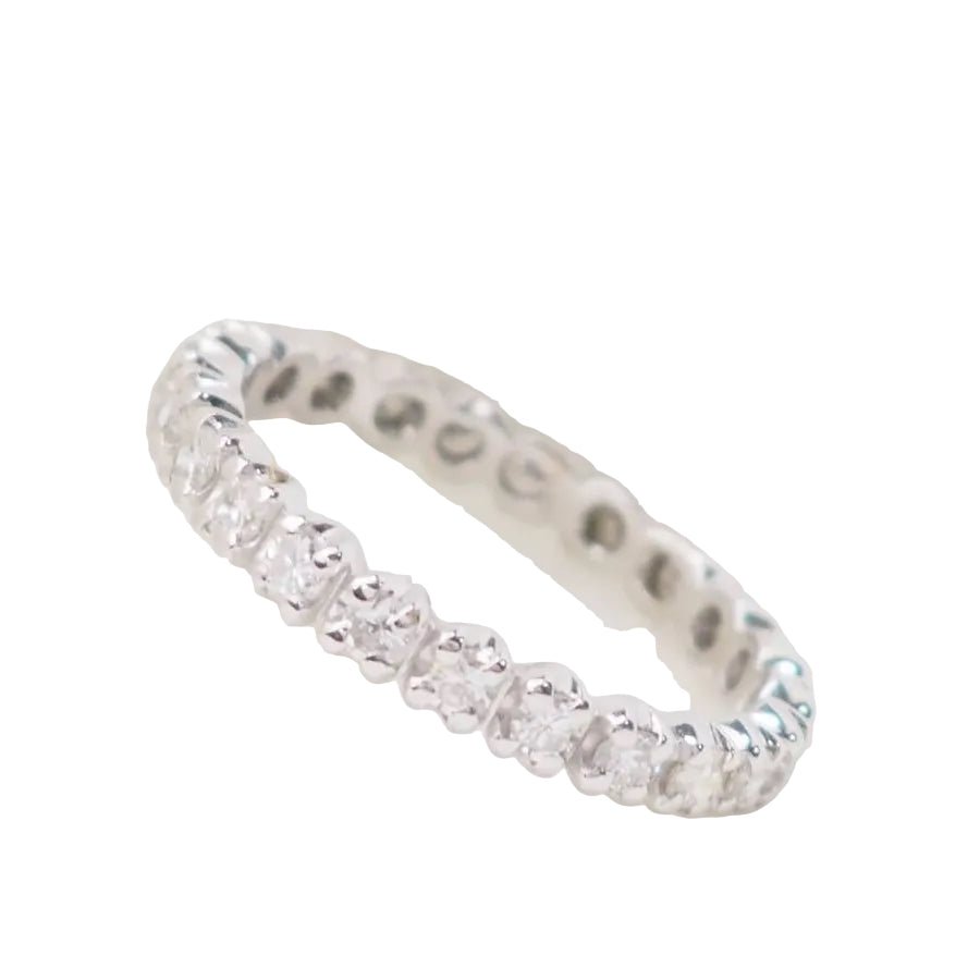 Bague Alliance en or blanc et diamants - Castafiore