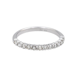 Ring White gold half wedding ring diamond