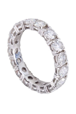 Bague Alliance en or blanc et diamants - Castafiore