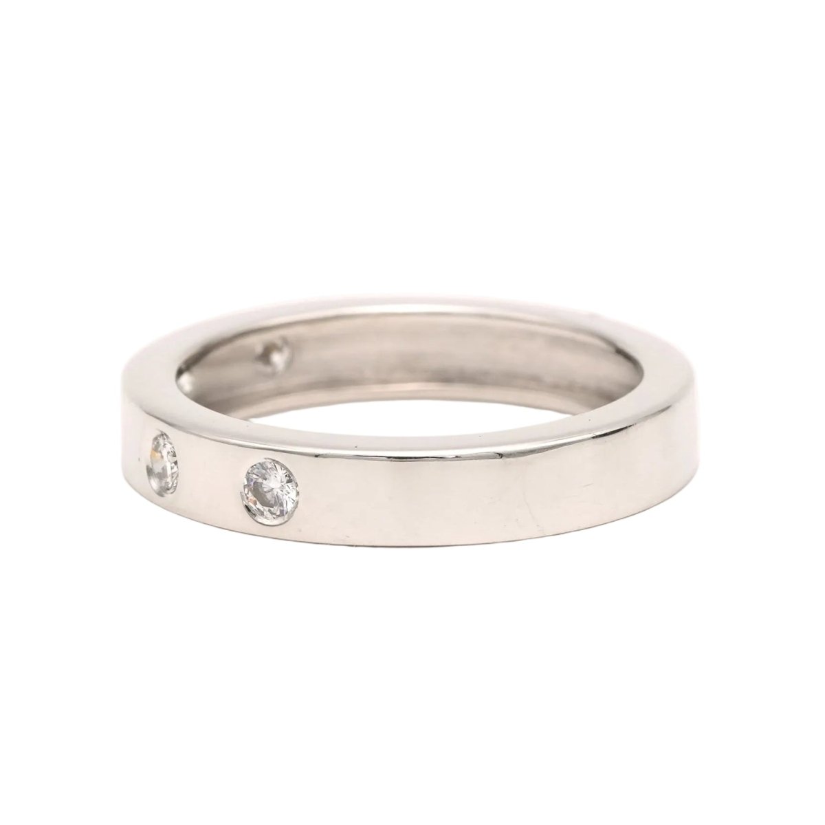 Bague Alliance en or blanc et diamants - Castafiore