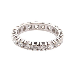 Bague Alliance en or blanc et diamants - Castafiore