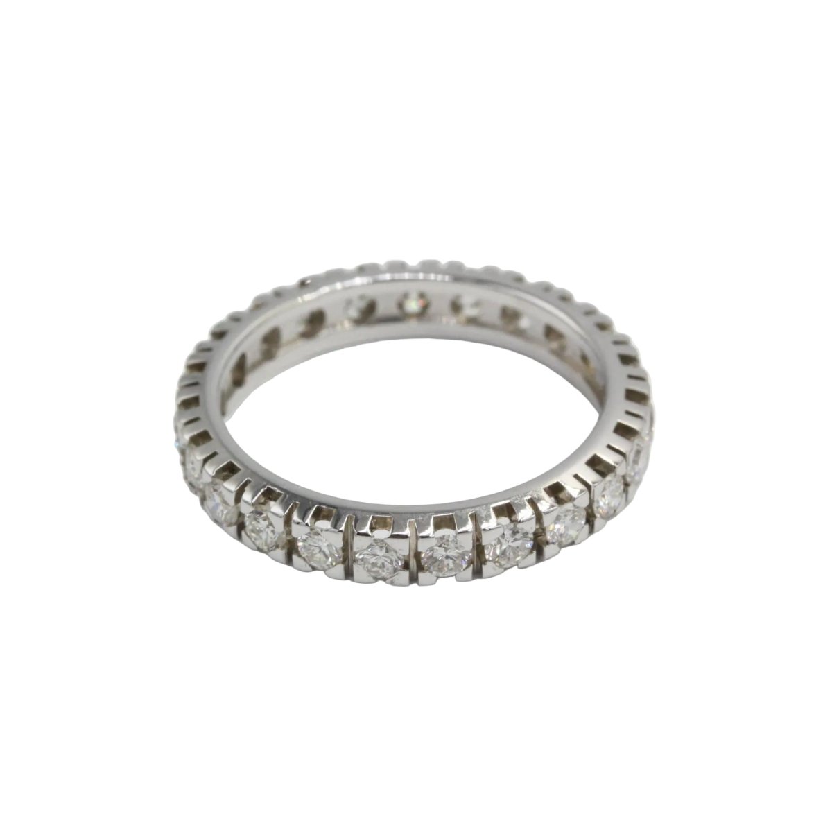 Bague Alliance en or blanc et diamants - Castafiore