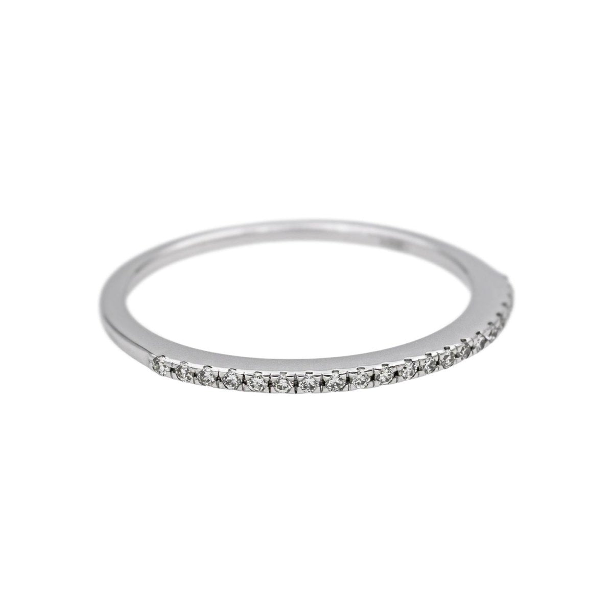 Bague Alliance en or blanc et diamants - Castafiore