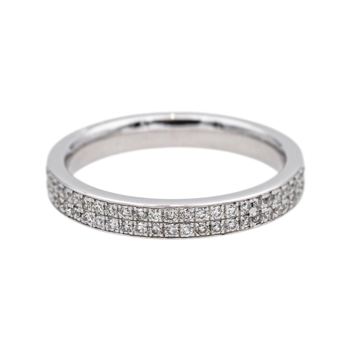 Bague Alliance en or blanc et diamants - Castafiore