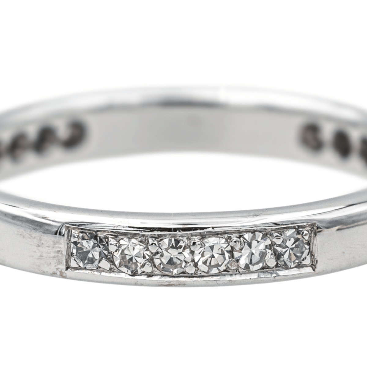 Bague Alliance en or blanc et diamants - Castafiore