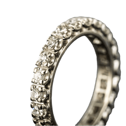 Bague Alliance en or blanc et diamants - Castafiore