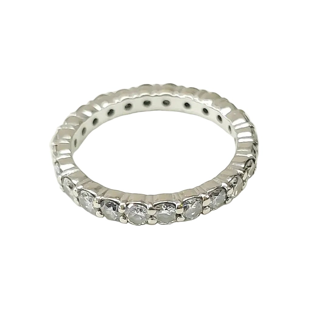 Bague Alliance en or blanc et diamants - Castafiore