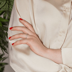 Bague Alliance en or blanc et diamants - Castafiore