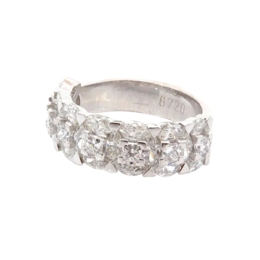 Bague Alliance en or blanc et diamants - Castafiore