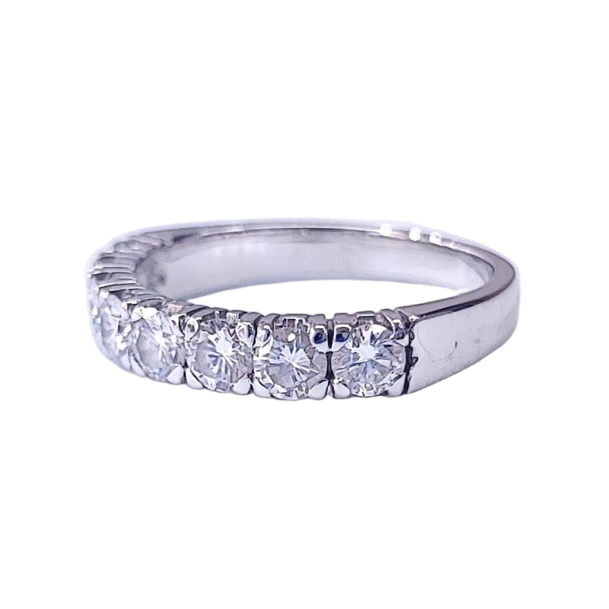 Bague Alliance en or blanc et diamants - Castafiore