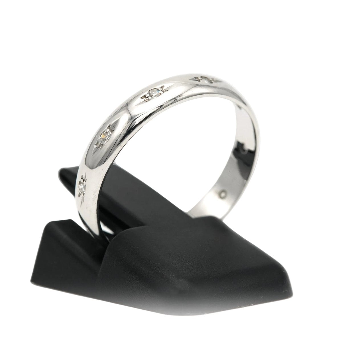Bague Alliance en or blanc et diamants - Castafiore