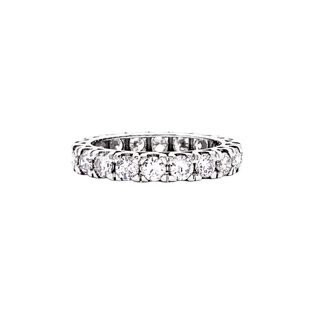 Alliance tour complet, white gold and diamonds.
