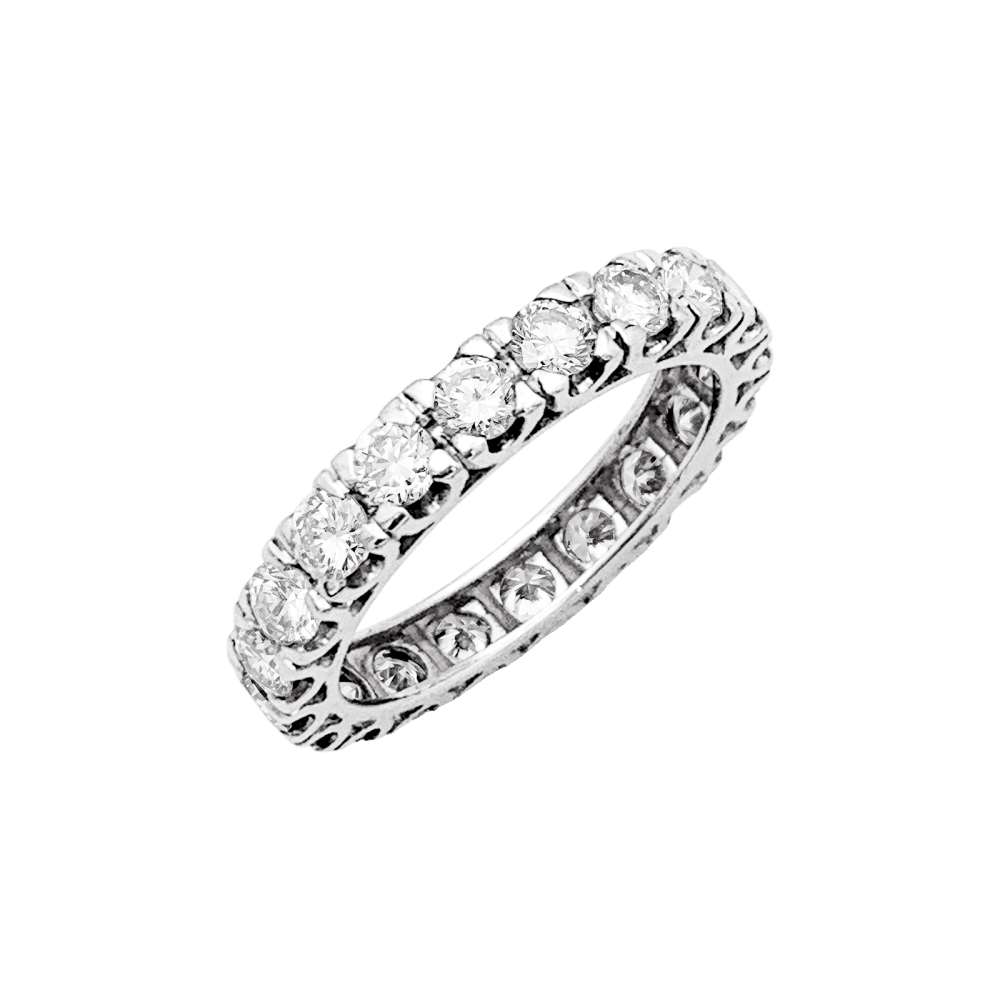 Alliance tour complet, white gold and diamonds.