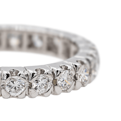 Bague Alliance en or blanc et diamants - Castafiore