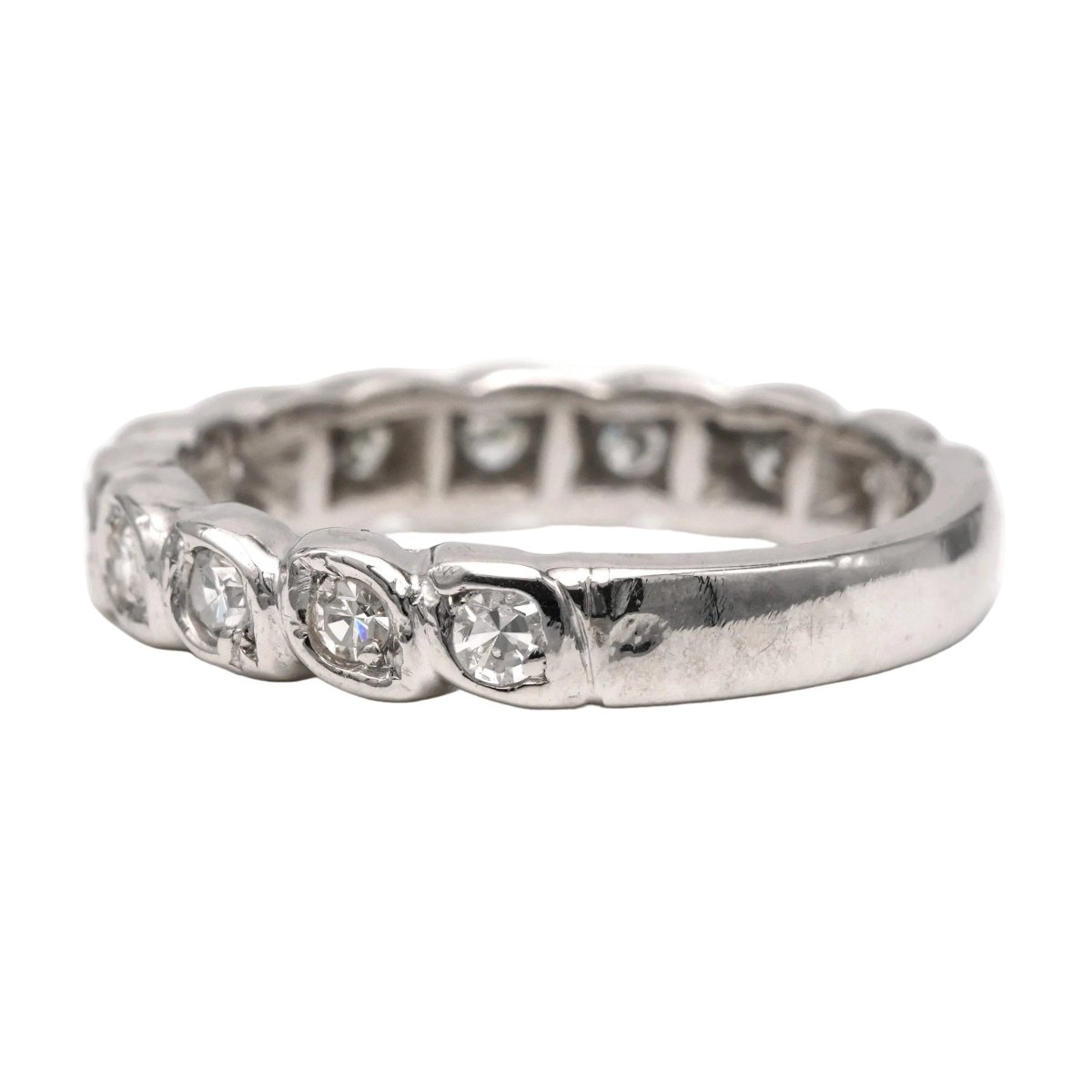 Bague Alliance en or blanc et diamants - Castafiore