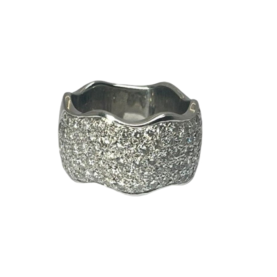 Bague Alliance en or blanc et diamants - Castafiore