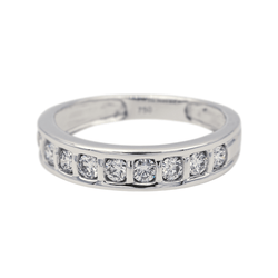 Bague Alliance en or blanc et diamants - Castafiore