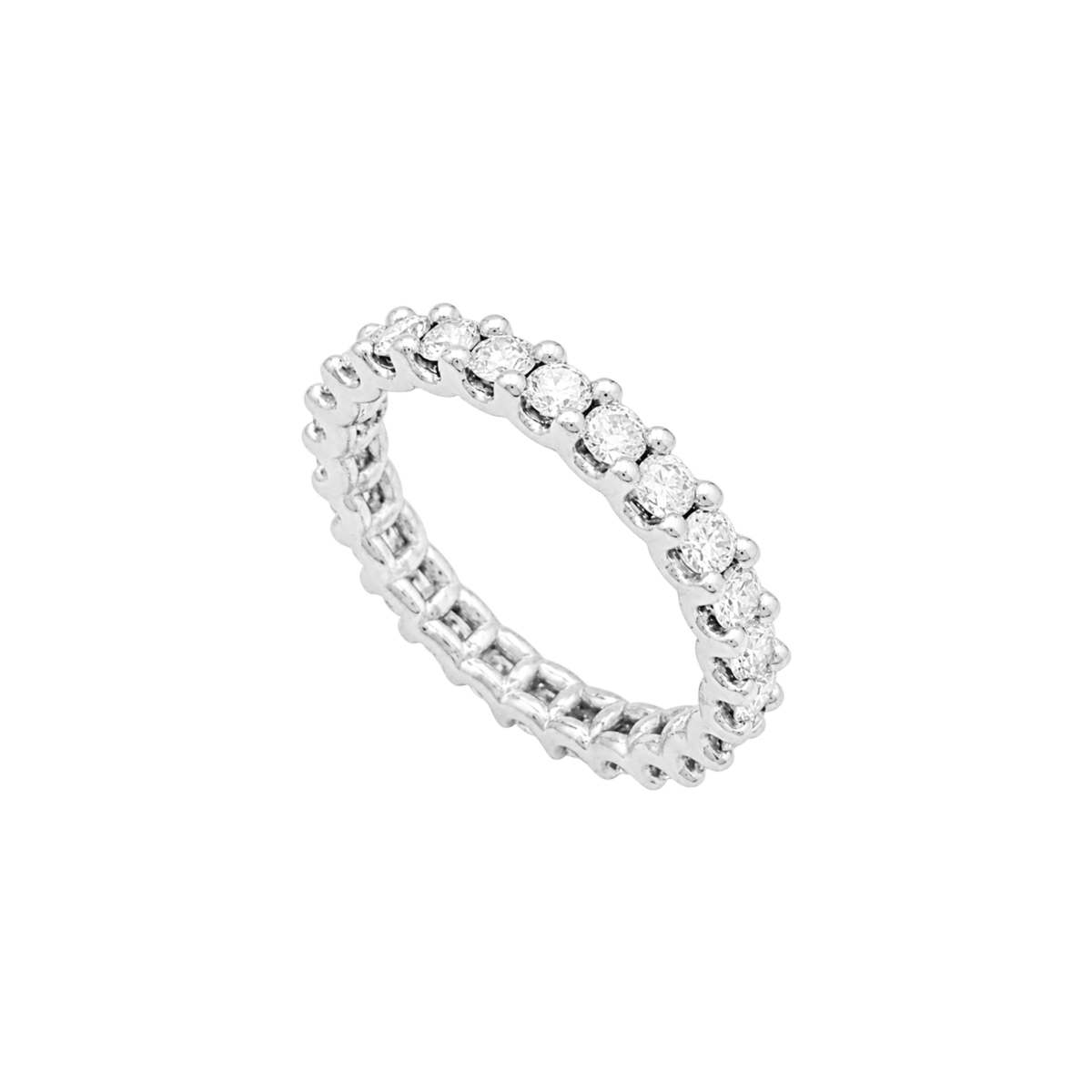 Bague Alliance en or blanc et diamants - Castafiore