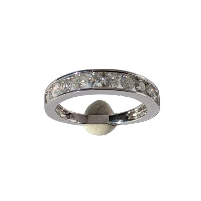 Bague Alliance en or blanc et diamants - Castafiore