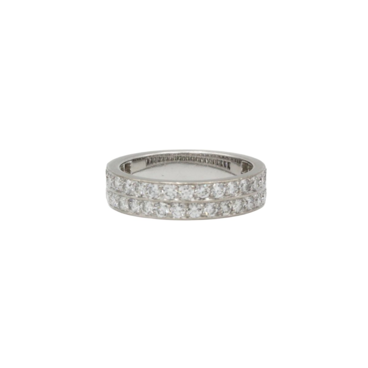 Bague Alliance en or blanc et diamants - Castafiore