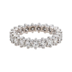 Bague Alliance en or blanc et diamants - Castafiore