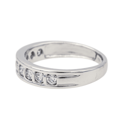 Bague Alliance en or blanc et diamants - Castafiore