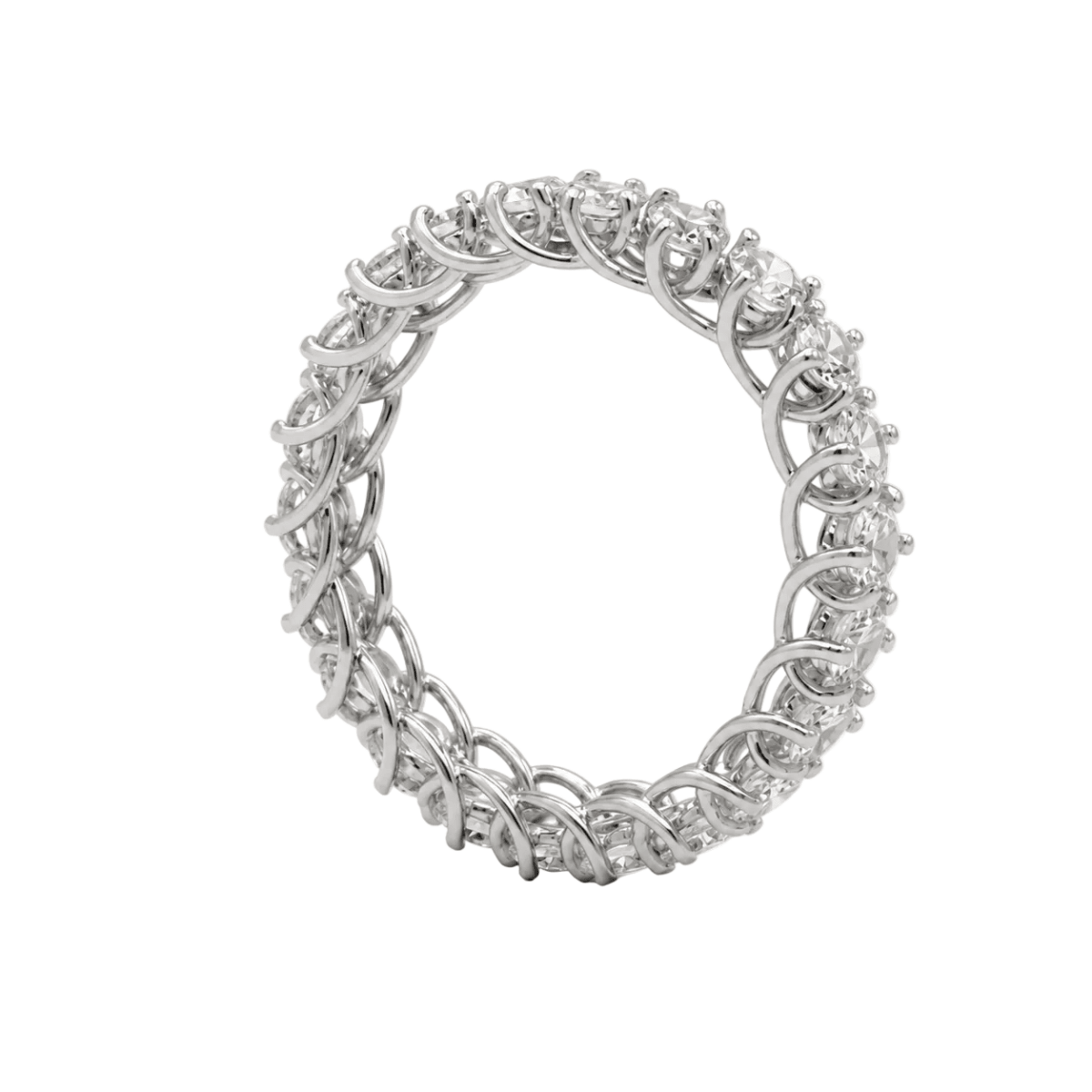 Bague Alliance en or blanc et diamants - Castafiore