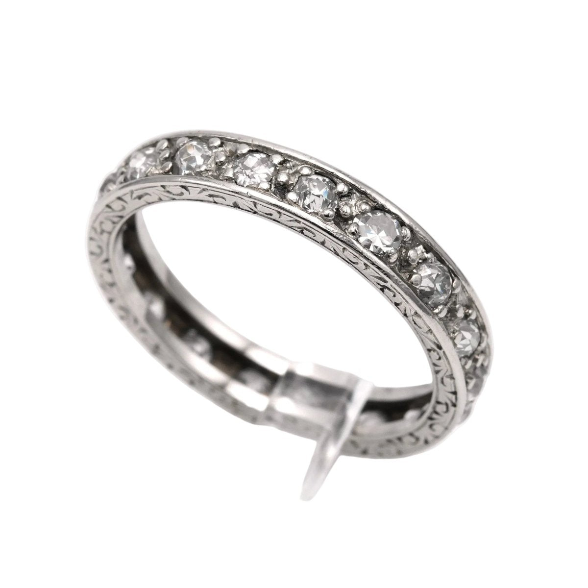 Bague Alliance en or blanc et diamants - Castafiore