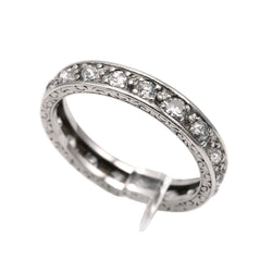 Bague Alliance en or blanc et diamants - Castafiore